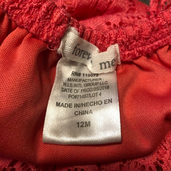 LIKE NEW Forever ME, lace high neck top, 12m - Picture 2 of 5